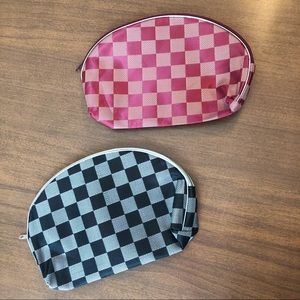 Makeup or cosmetic bags!  Zipper closure